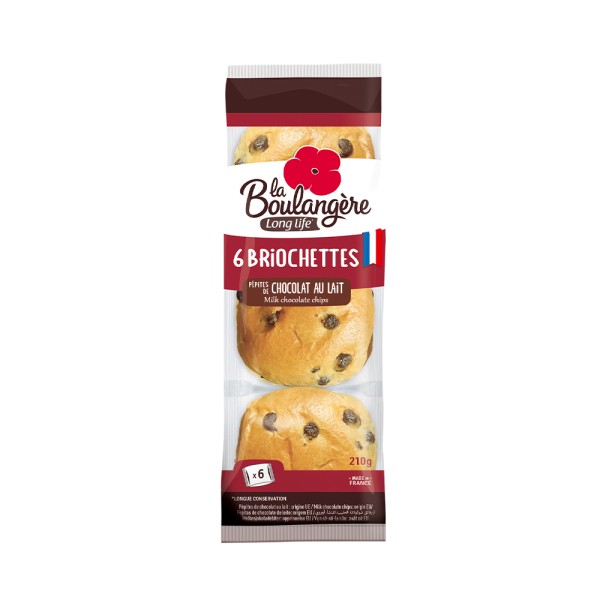 CHOCO CHIP BRIOCHE BUNS 6'S 450468-V001 by La Boulangere