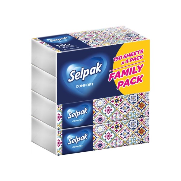 SELPAK FACIAL TISSUES 4X10PCUT