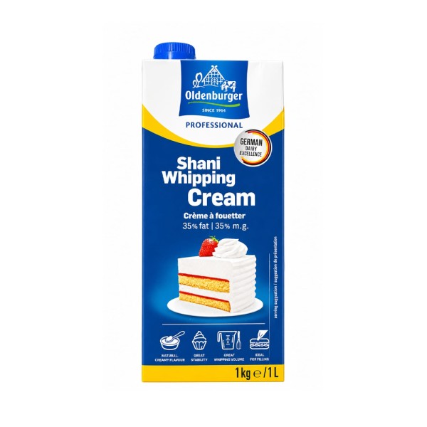Oldenburger Whipping Cream, UHT Long-Life 35% 1L 478029-V001 by Oldenburger