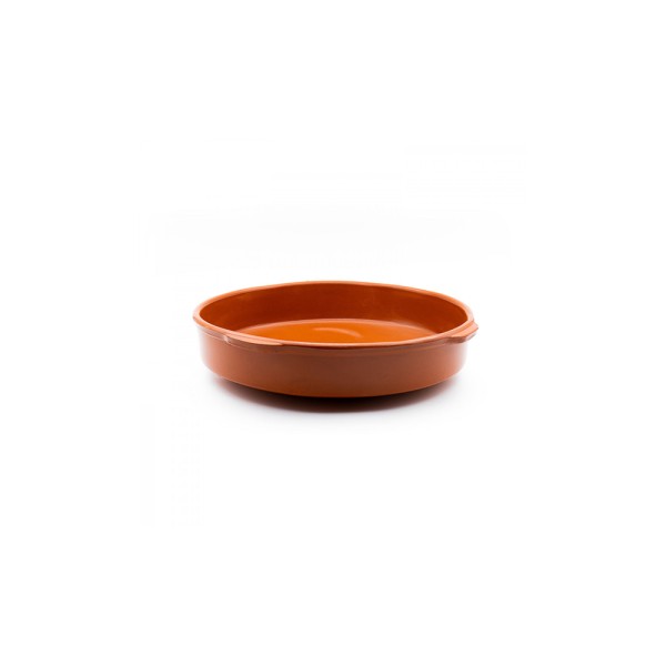 CORZANA TERRACOTTA ROUND DISH W.HANDLE
