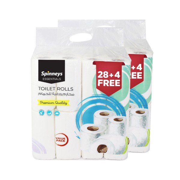 SPINNEYS ESSENTIALS TOILET ROLL 2PLY EMBOSSED 2@7.99$