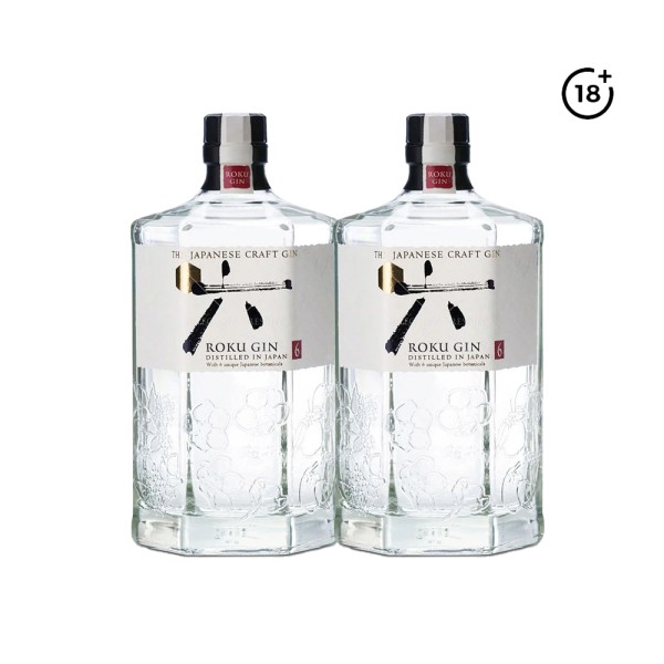 ROKU 2X JAPANESE CRAFT GIN  AT 25 PCNT
