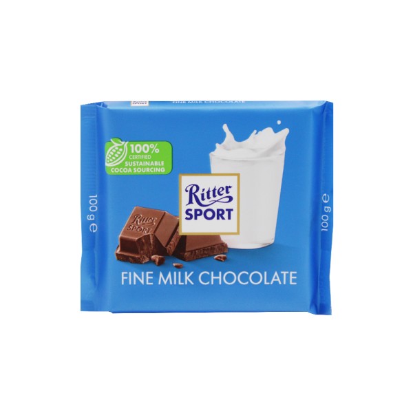RITTER SPORT MILK CHOCO VOLLMICHl 35PCENT