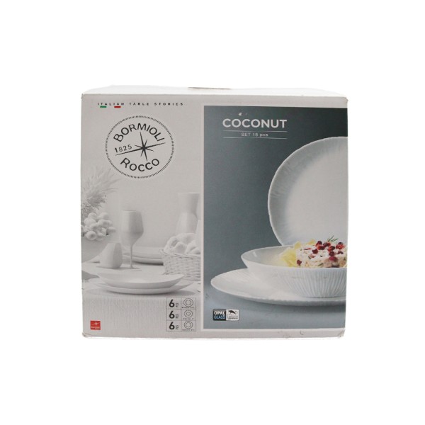 BORMIOLI COCONUT OPAL DINNER SET