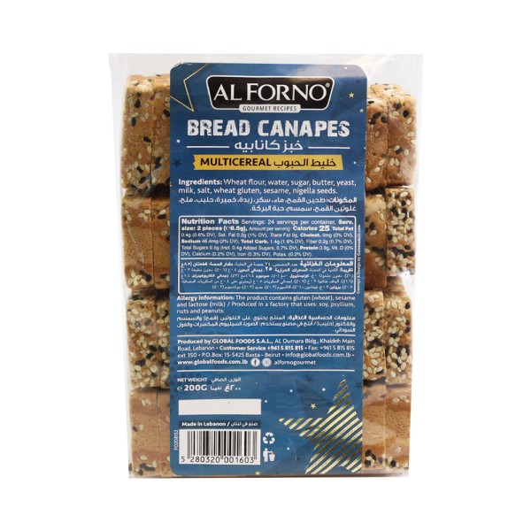 AL FORNO CANAPES MULTICEREAL