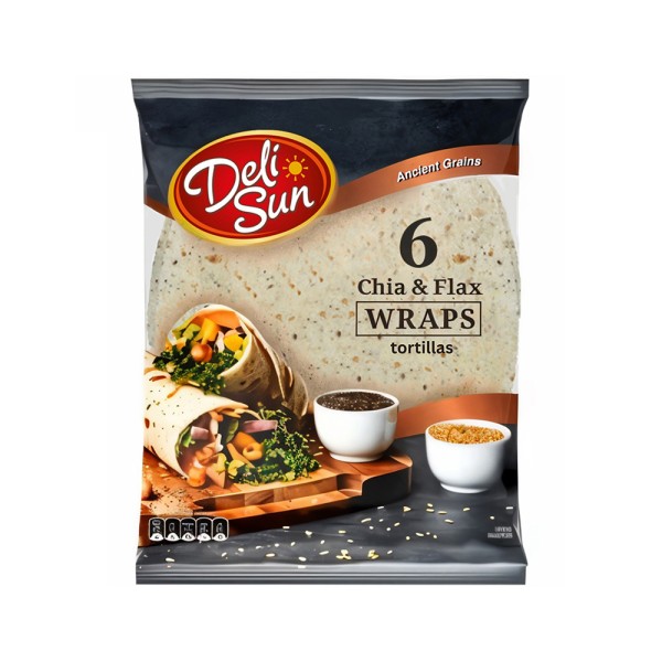 DELI SUN 6xSUPERFOOD WRAP CHIA&FLEx24CM