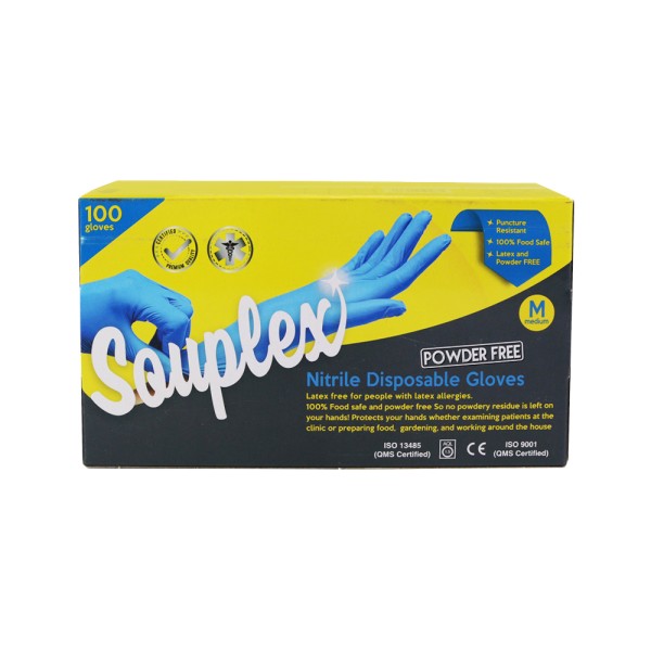 SOUPLEX NITRILE DISP EXAM GLOVES 100S