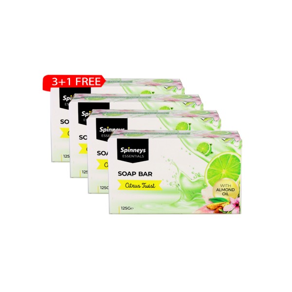 SPINNEYS ESSENTIALS HAND SOAP BAR CITRUS  TWIST  3+1 FREE