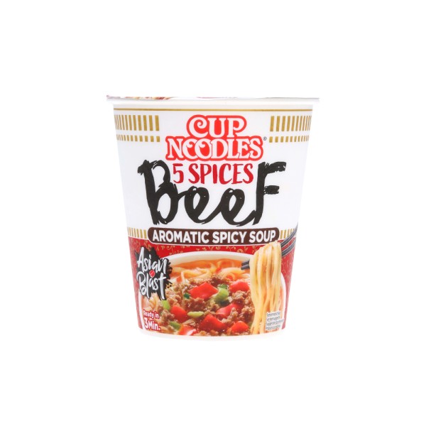 NISSIN CUP NOODLES 5 SPICES BEEF
