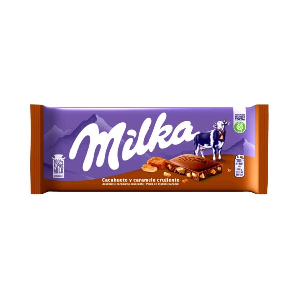 MILKA PEANUTS AND CARAMEL