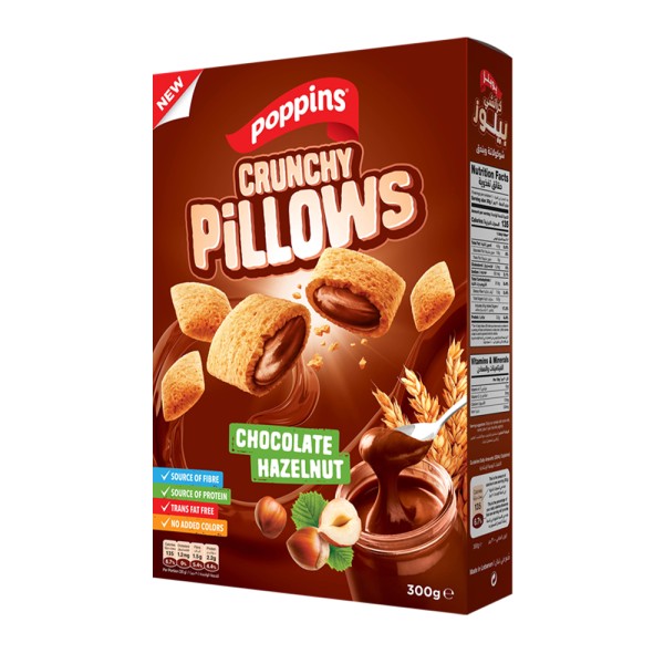 POPPINS CRUNCHY PILLOWS CHOCOLATE HAZELNUT