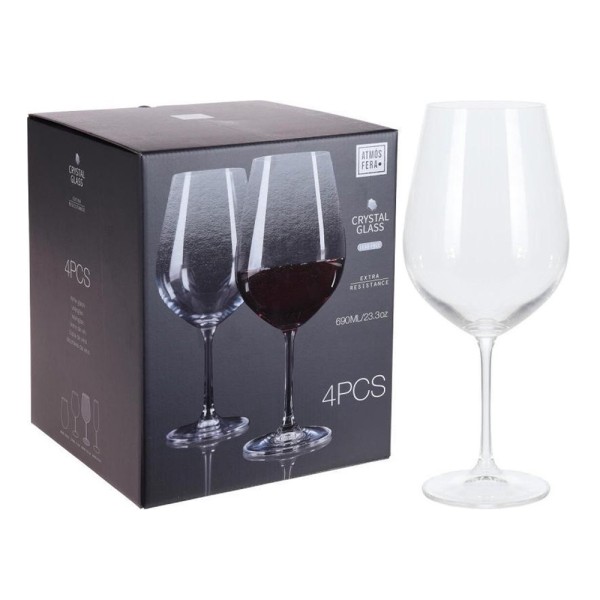  WINE GLASS CRYSTALLINE CUP SET 690ML