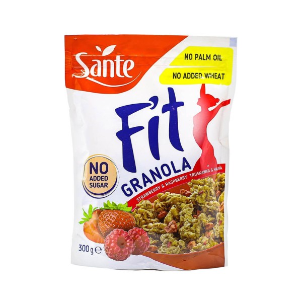 FIT GRANOLA RASPBERRY STRAWBERRY NO ADDED SUGAR 545660-V001 by Sante