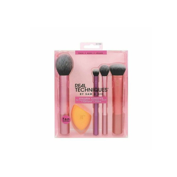 REAL TECHNIQUES EYERYDAY ESSENTIALS BRUSH KIT+SPONGE
