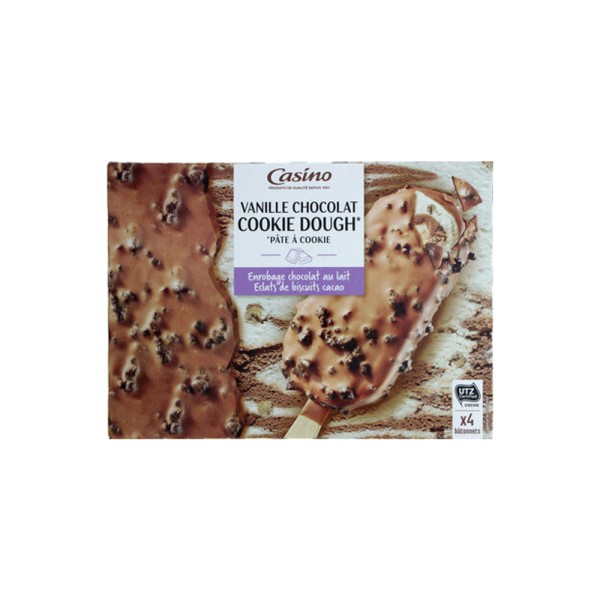 CASINO ICE CREAM VANILLE CHOCOLAT COOKIE DOUGH