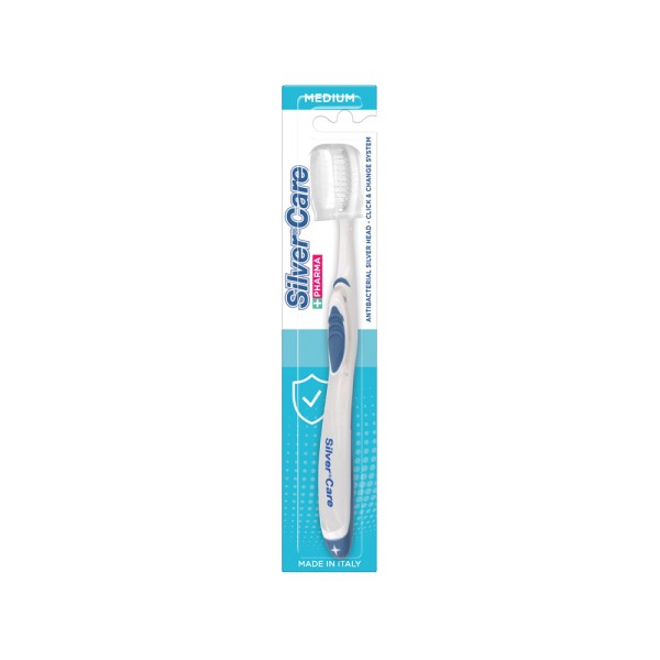SILVER CARE TOOTHBRUSH MEDIUM WITH REPLACEABLE HEAD