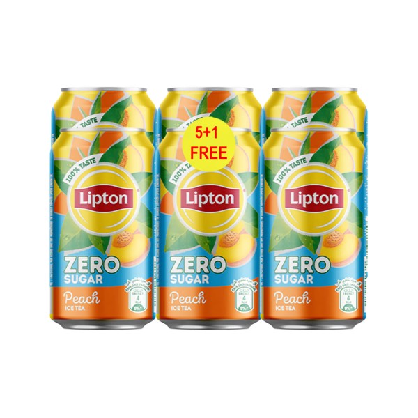 LIPTON ICE TEA PEACH ZERO CAN 5+1