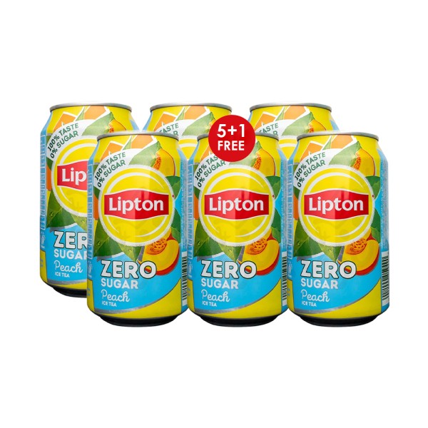 LIPTON ICE TEA PEACH ZERO CAN 5+1