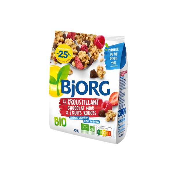 BJORG CROUSTILLANT CHOCO FRUITS ROUGE