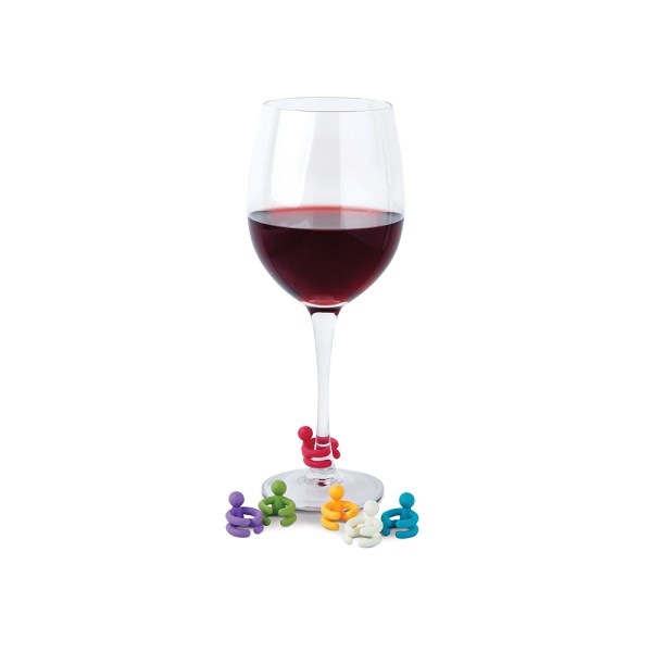 GHIDINI 6 SILICONE PARTY STEMWARE MARKERS