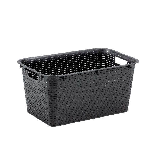 PRO-GARDEN GIULIETTA RECTANGULAR LAUNDRY RATTAN EFFECT BASKET