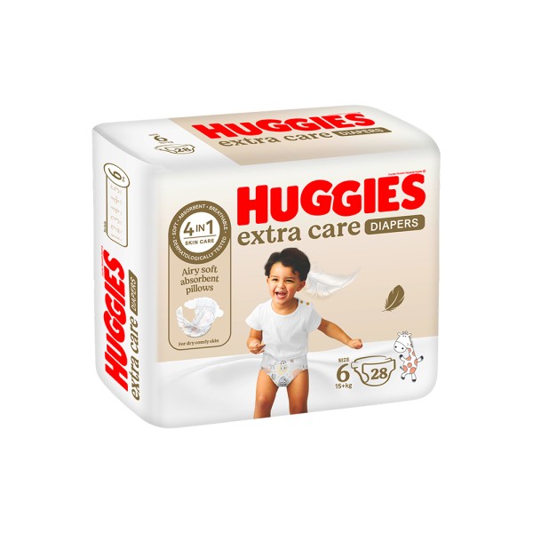 HUGGIES BABY DIAPERS EXTRA CARE 6 15KG+