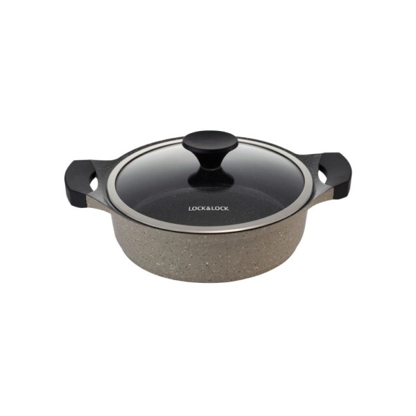 LOCK+LOCK COOKING POT CERAMIC MARBLE STONE COATING