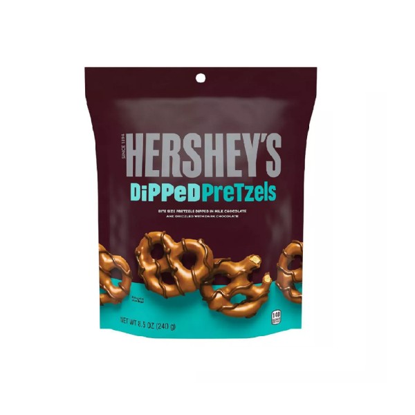 HERSHEYS MILK CHOCOLATE DIPPED PRETZELS