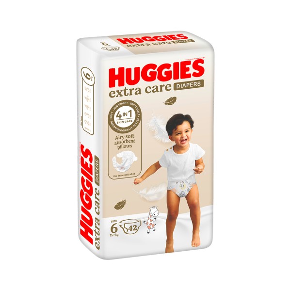 HUGGIES BABY DIAPERS EXTRA CARE 6 15KG+ JUMBO