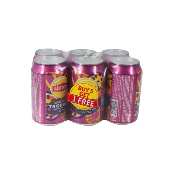 LIPTON PROMO ICE TEA TROPICAL ZERO CAN 5+1