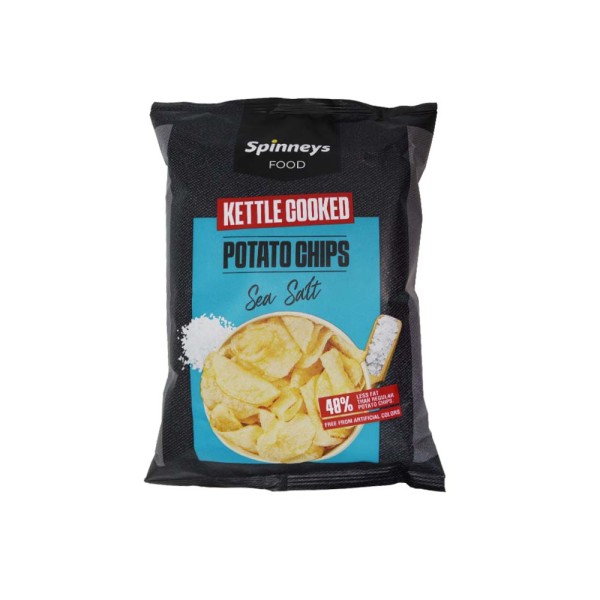 SPINNEYS SEA SALT CHIPS KETTLE 