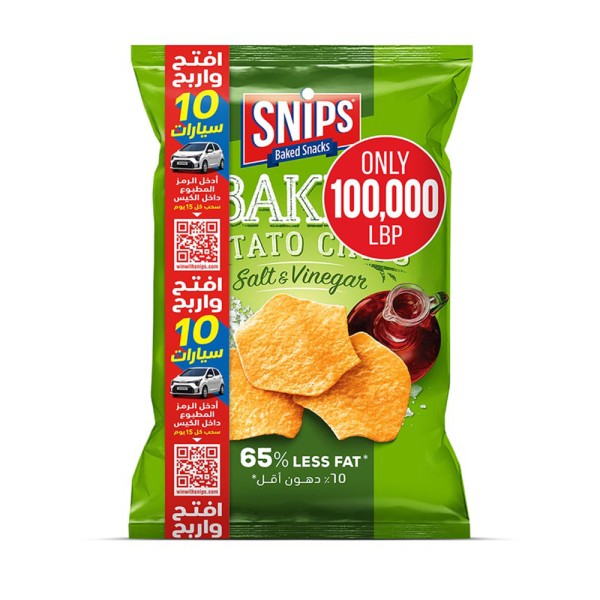SNIPS BAKED SALT AND VINEGAR CHIPS