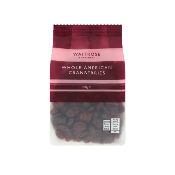 WAITROSE WHOLE AMERICAN CRANBERRIES