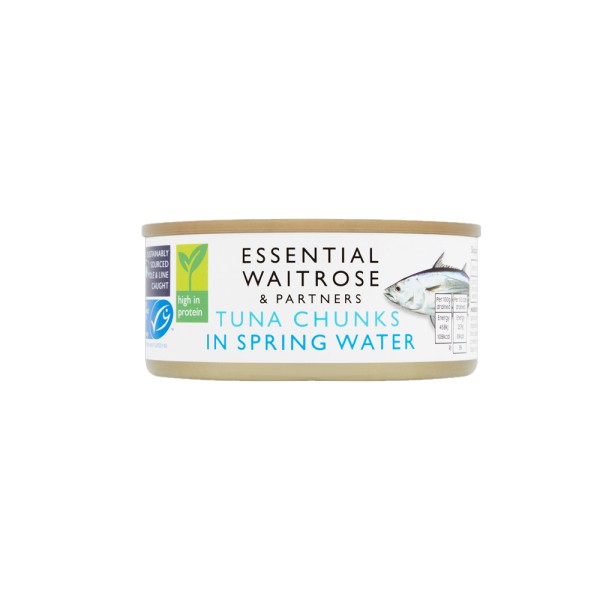 WAITROSE MSC TUNA CHUNKS IN WATER DRAINED