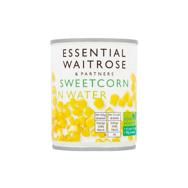WAITROSE CANNED CRISP SWEET SWEETCORN
