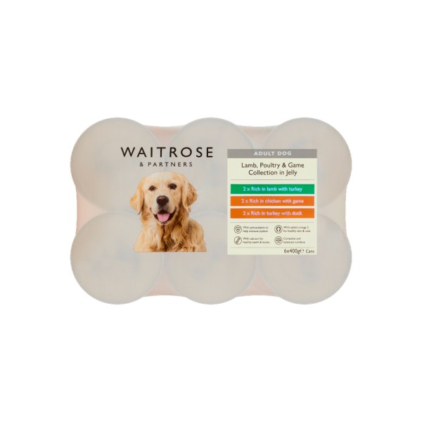 WAITROSE MEAT JELLY WET DOG FOOD