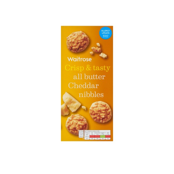 WAITROSE ALL BUTTER CHEDDAR CHEESE NIBBLE
