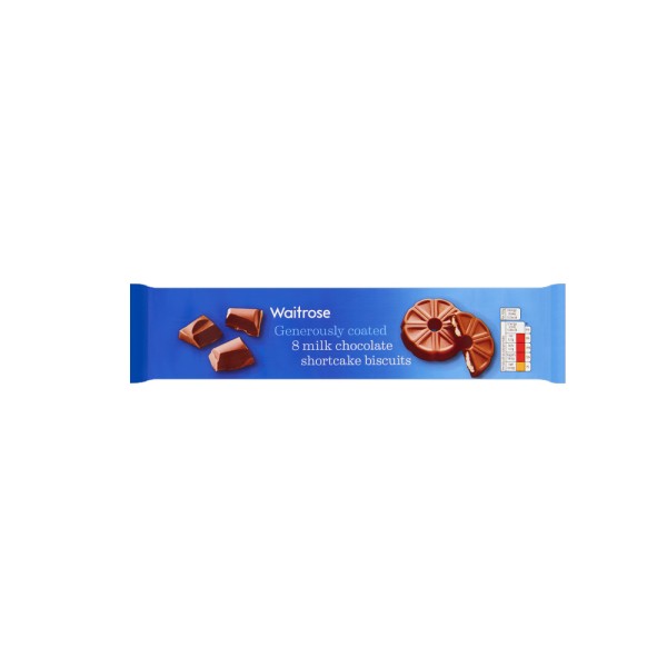 WAITROSE MILK CHOC SHORTCAKE BISCUITS