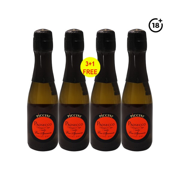 PICCINI PROSECCO EXTRA DRY 3+1 FREE