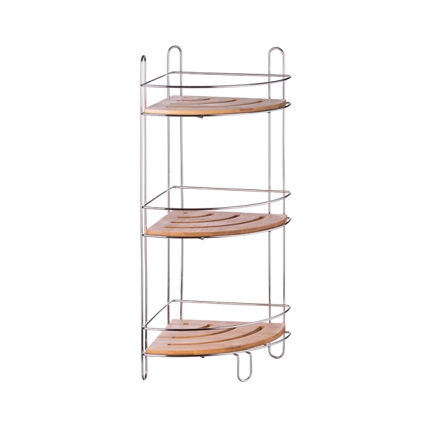 AD TREND SP BAMBOO+WALL SHELF MET 3 TIER 20x20XH49