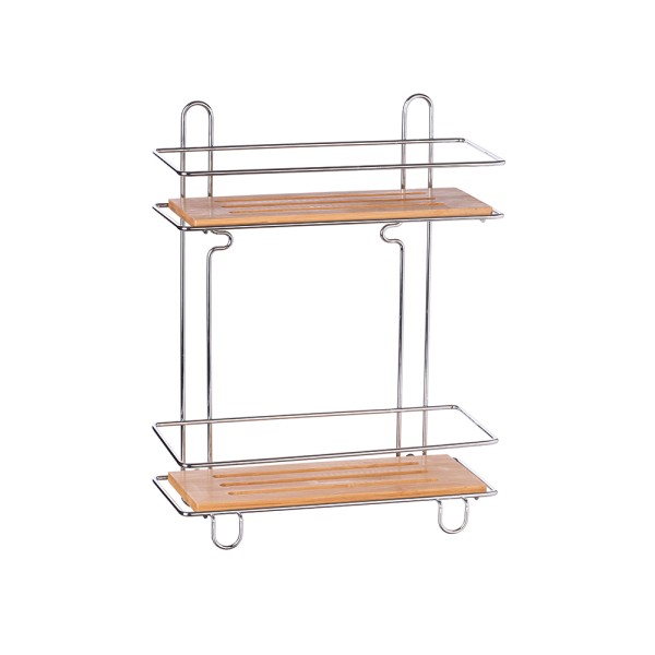 AD TREND SP BAMBOO+WALL SHELF METAL 2 TIER 25x11xH39