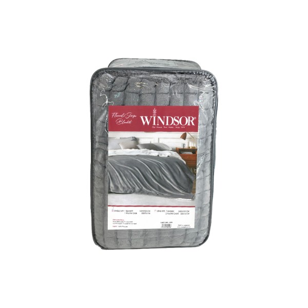 WINDSOR SP BLANKET FLANNEL JACQUARD WITH SHERPA 