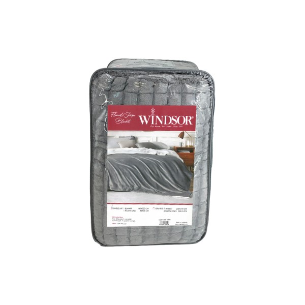 WINDSOR SP BLANKET FLANNEL JACQUARD WITH SHERPA 