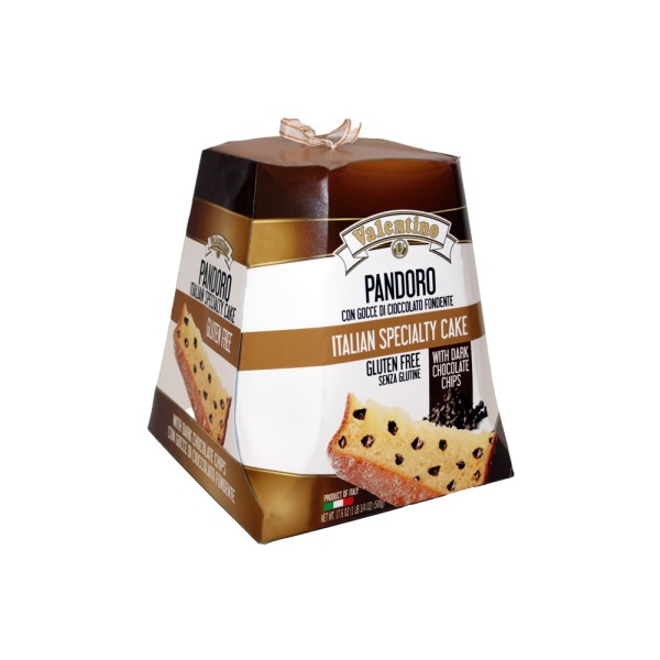 VALENTINO.PANETTONE PANDORO WITH CHOCOLATE CHIPS GLUTEN FREE