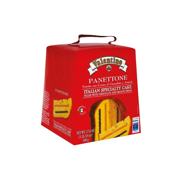 VALENTINO.PANETTONE PANETTONE FILLED WITH CHOCOLATE AND ORANGE CREAM