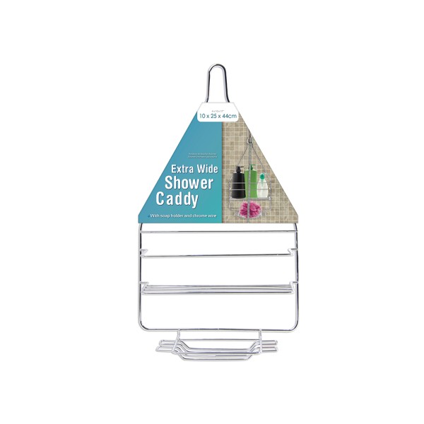 HARD GOODS SHOWER CADDY CHROME 10 X 25 X 44CM