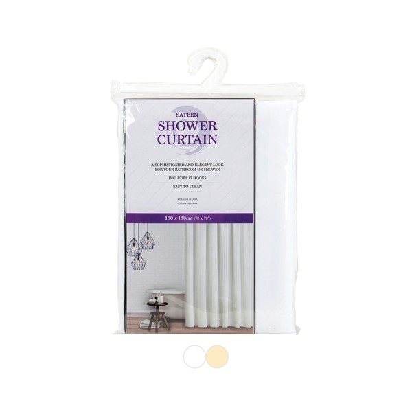HARD GOODS SHOWER CURTAIN DELUXE SATEEN