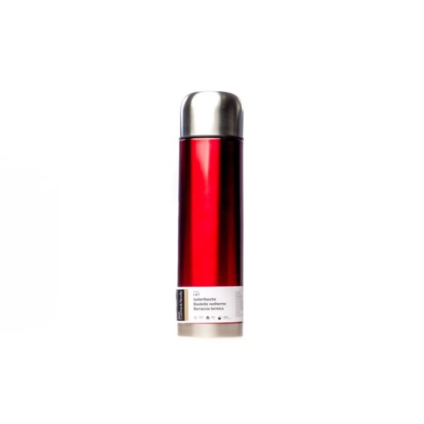 MIGROS THERMOS BOTTLE RED ABS S STEEL HIGH QUALITY