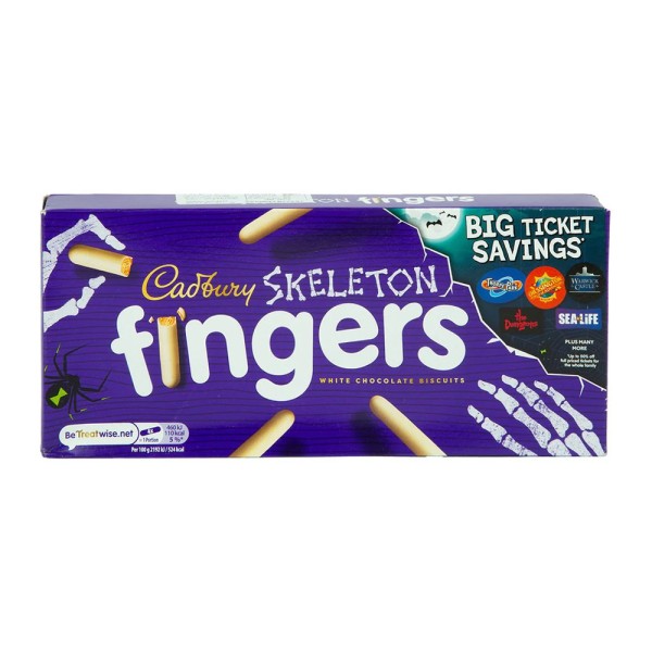 CADBURY WHITE CHOCOLATE SKELETON FINGERS 