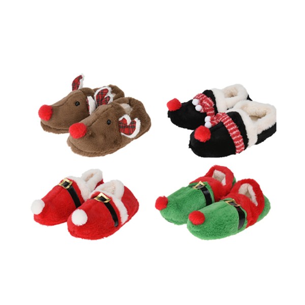 HARD GOODS SLIPPER XMAS 4ASS DESIGN